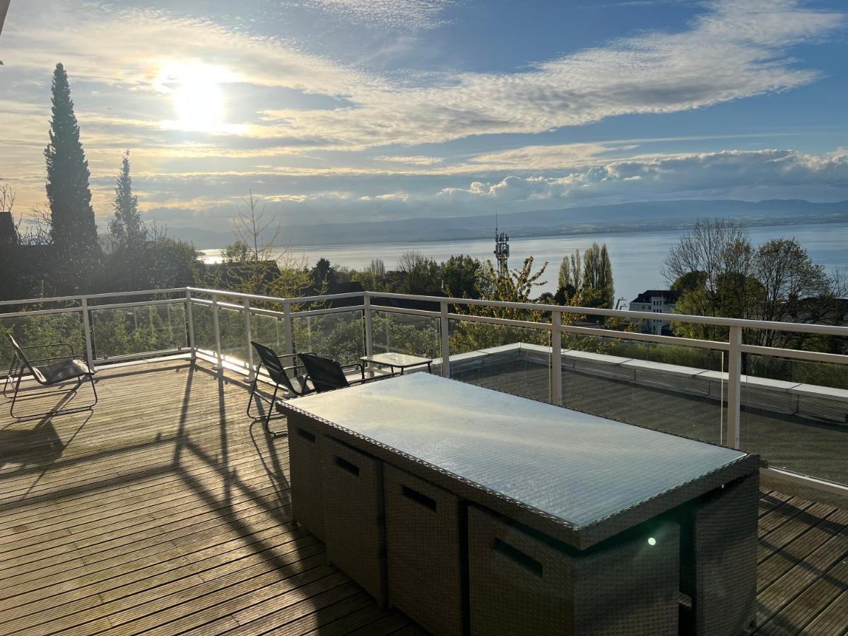 Leman Panoramique Avec Terrasse A Deux Pas Du Centre-Ville Эвиан-ле-Бен Экстерьер фото